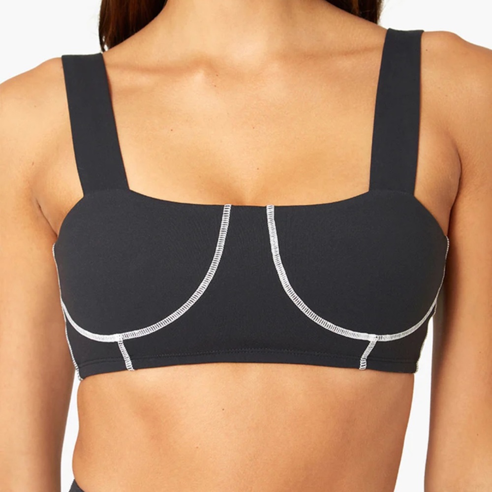 nwt weworewhat black sports bra corset top